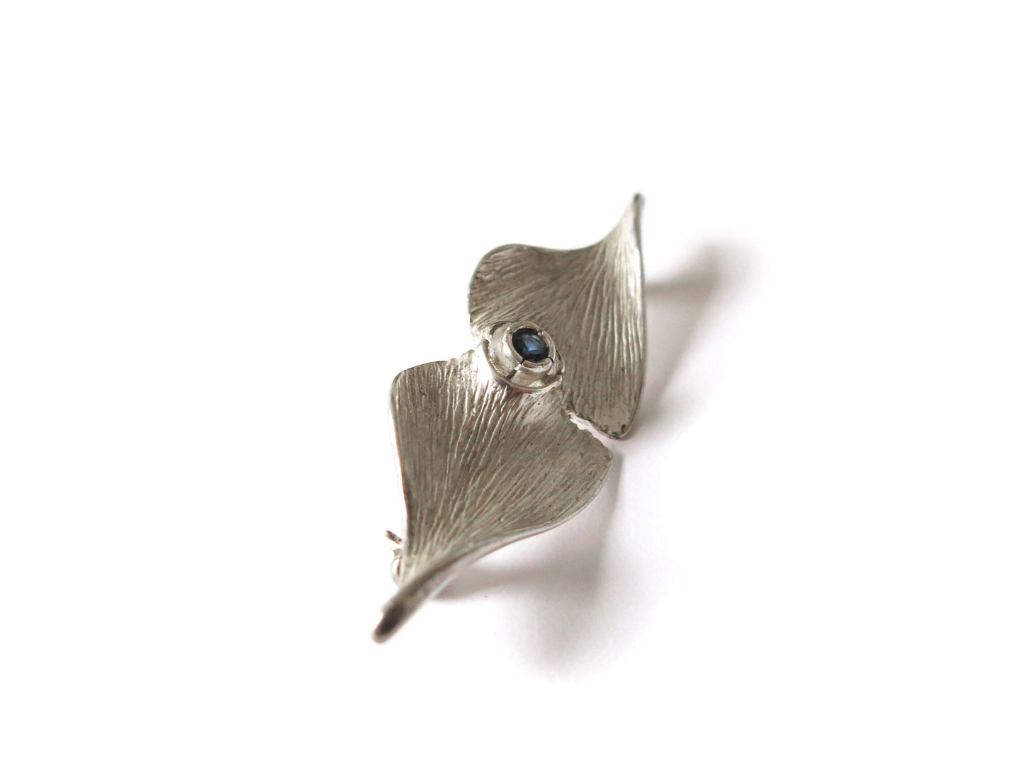VINTAGE SILVER + SAPPHIRE BROOCH