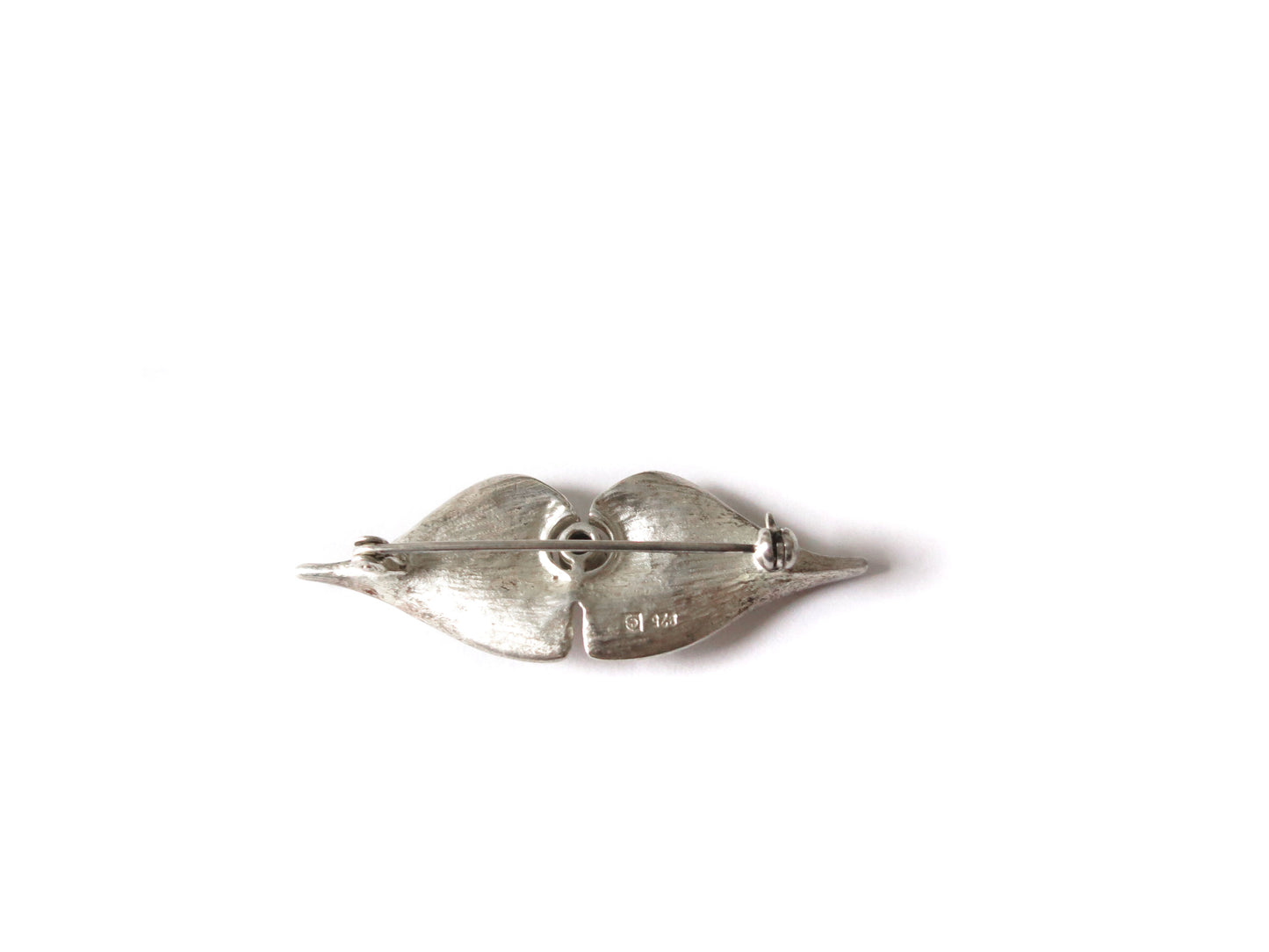 VINTAGE SILVER + SAPPHIRE BROOCH