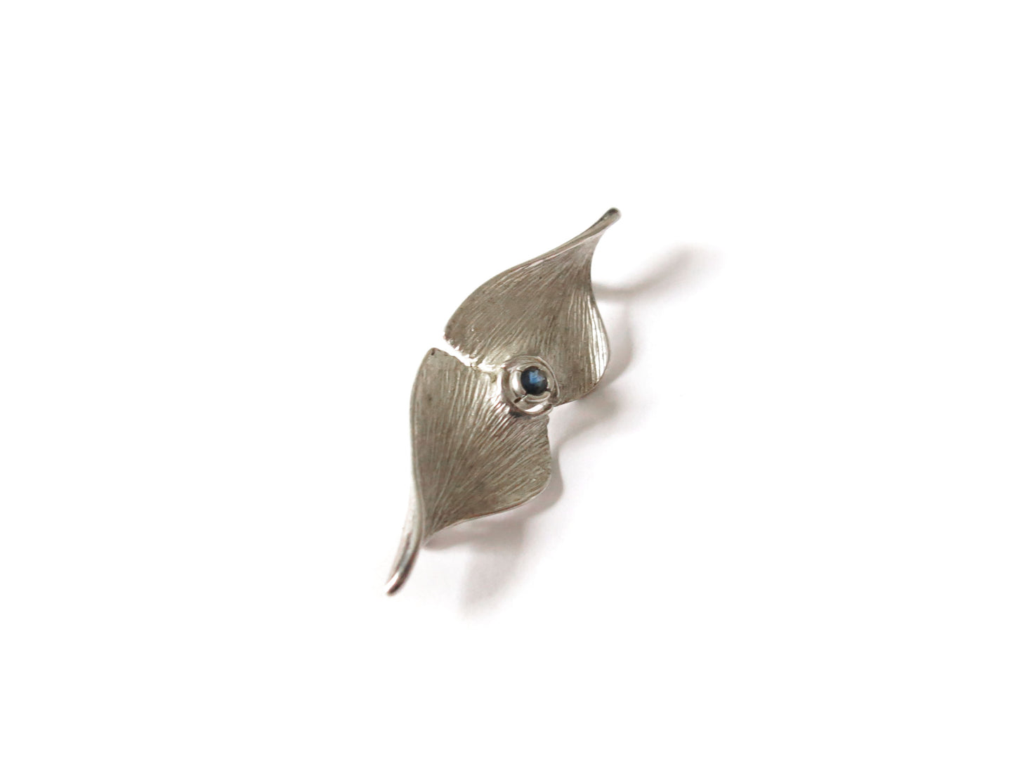 VINTAGE SILVER + SAPPHIRE BROOCH