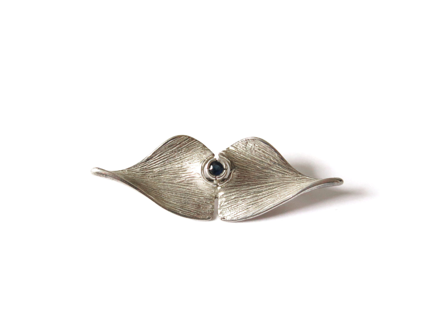 VINTAGE SILVER + SAPPHIRE BROOCH