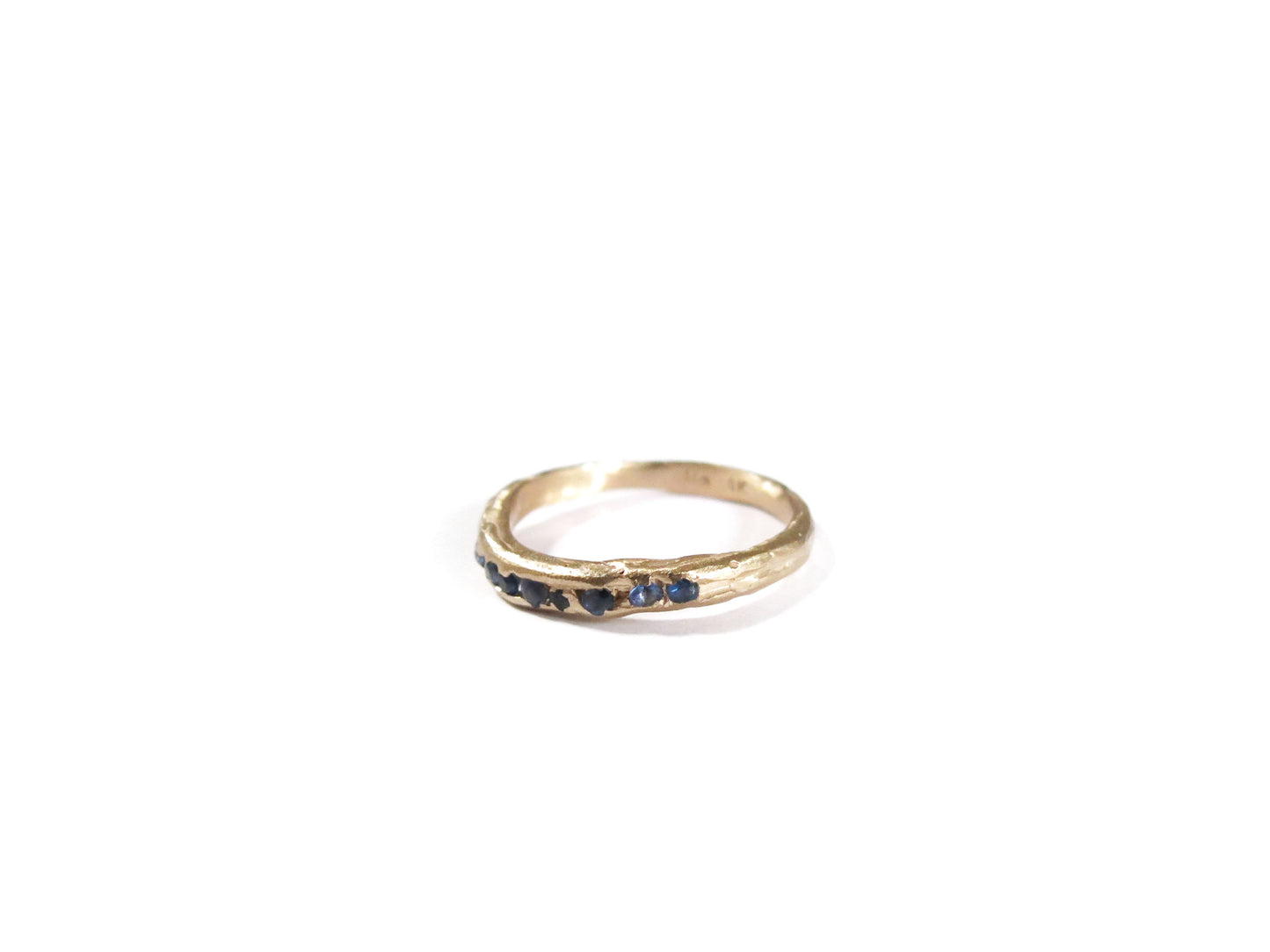 14K ELEVEN SAPPHIRES RING