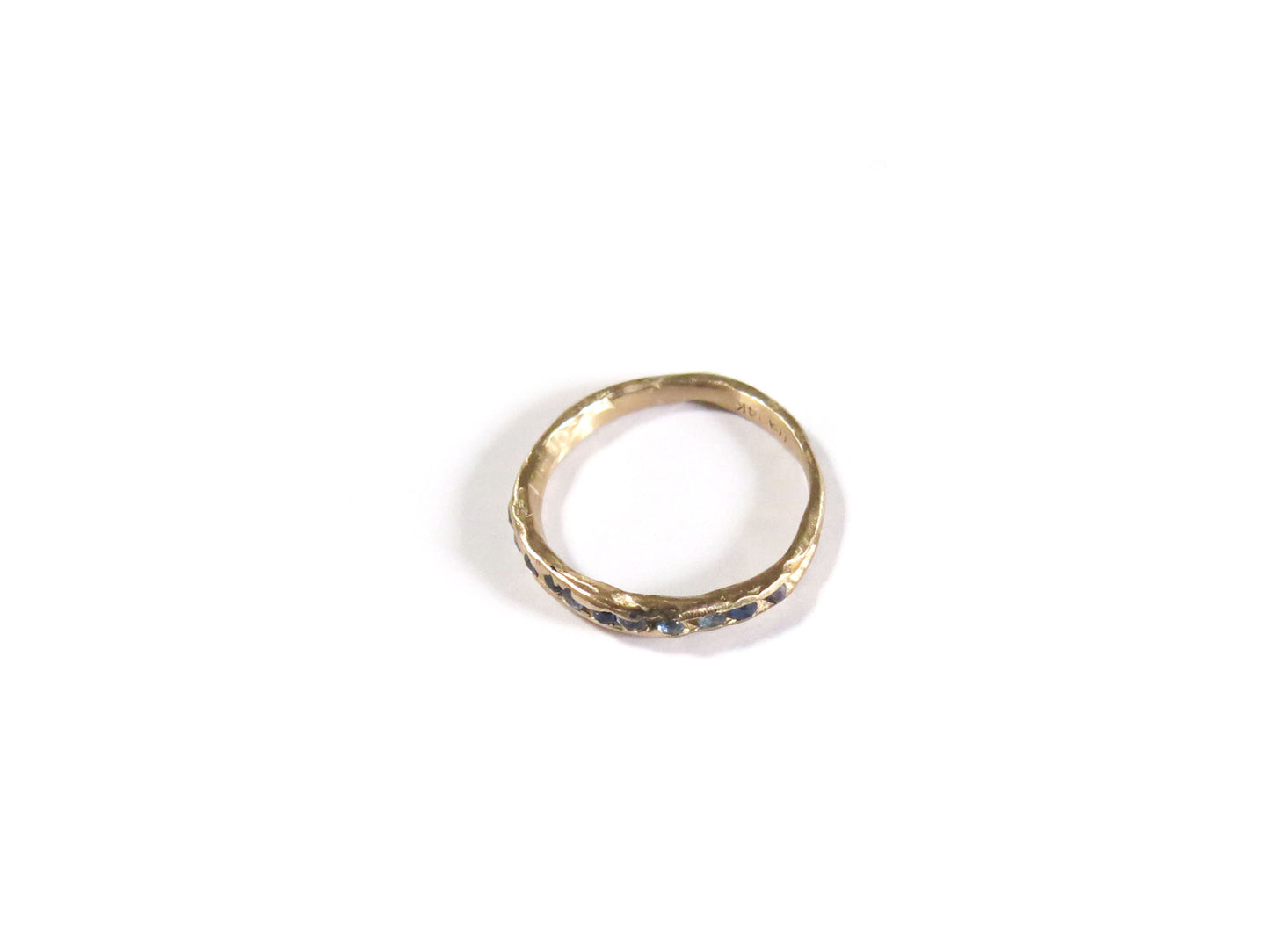 14K ELEVEN SAPPHIRES RING