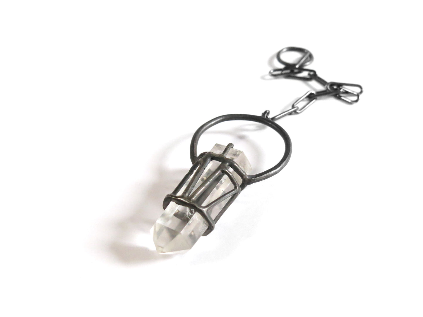 SIX SIDED CRYSTAL POINT PENDULUM