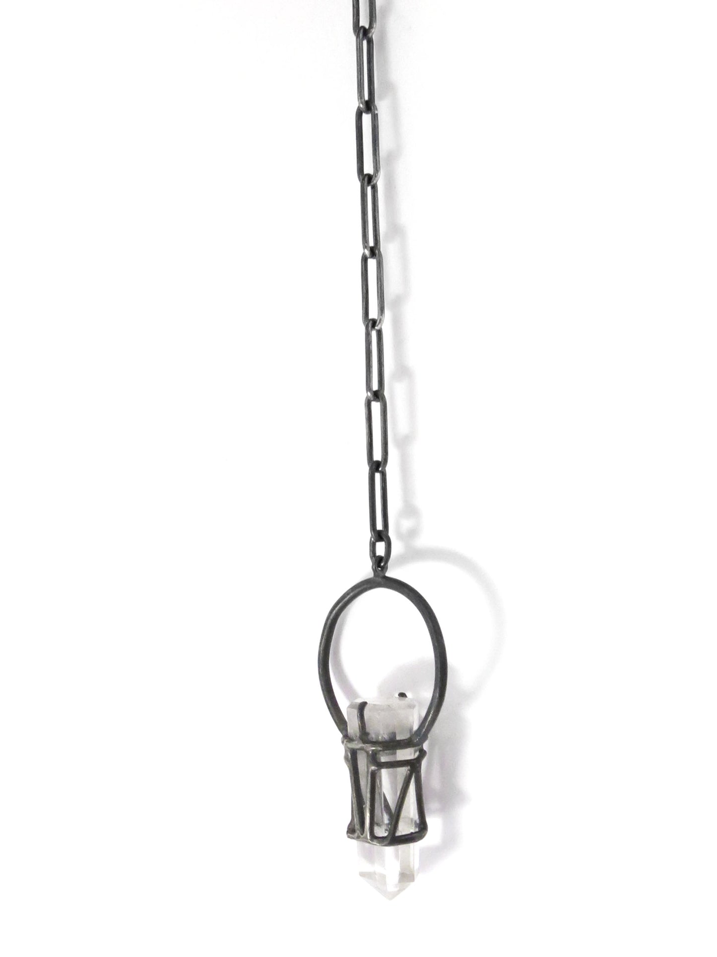 PENDULE À POINTE DE CRISTAL À SIX CÔTÉS