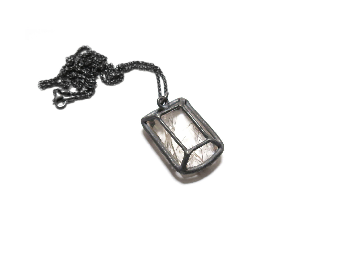 SILVER RUTILE PENDANT II