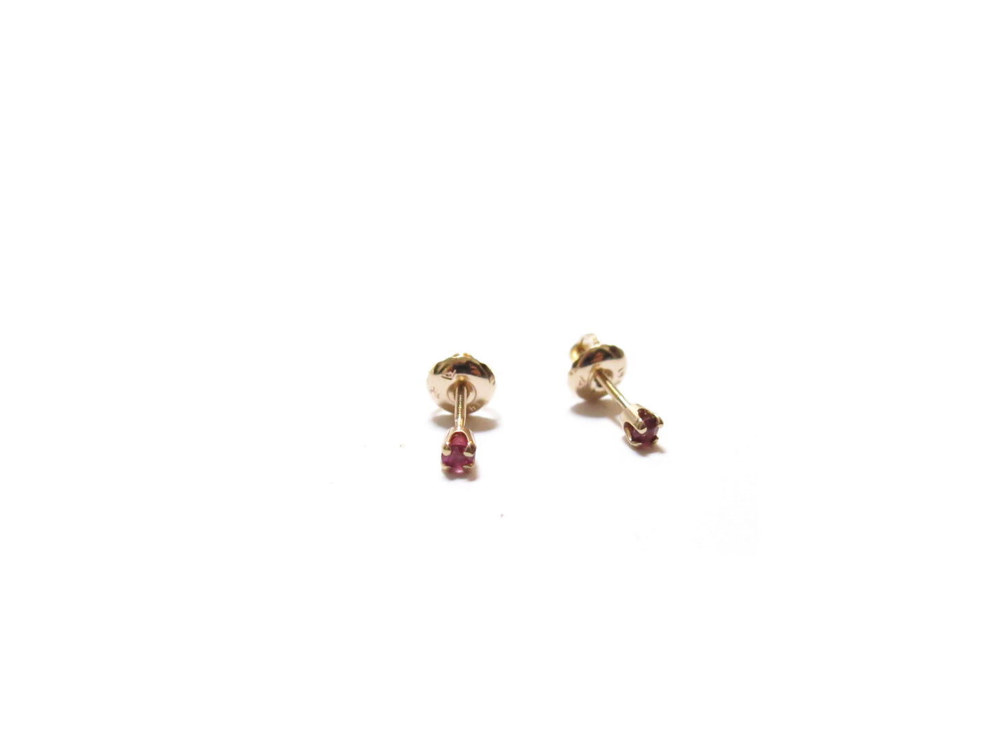 14K MINI RUBY STUDS