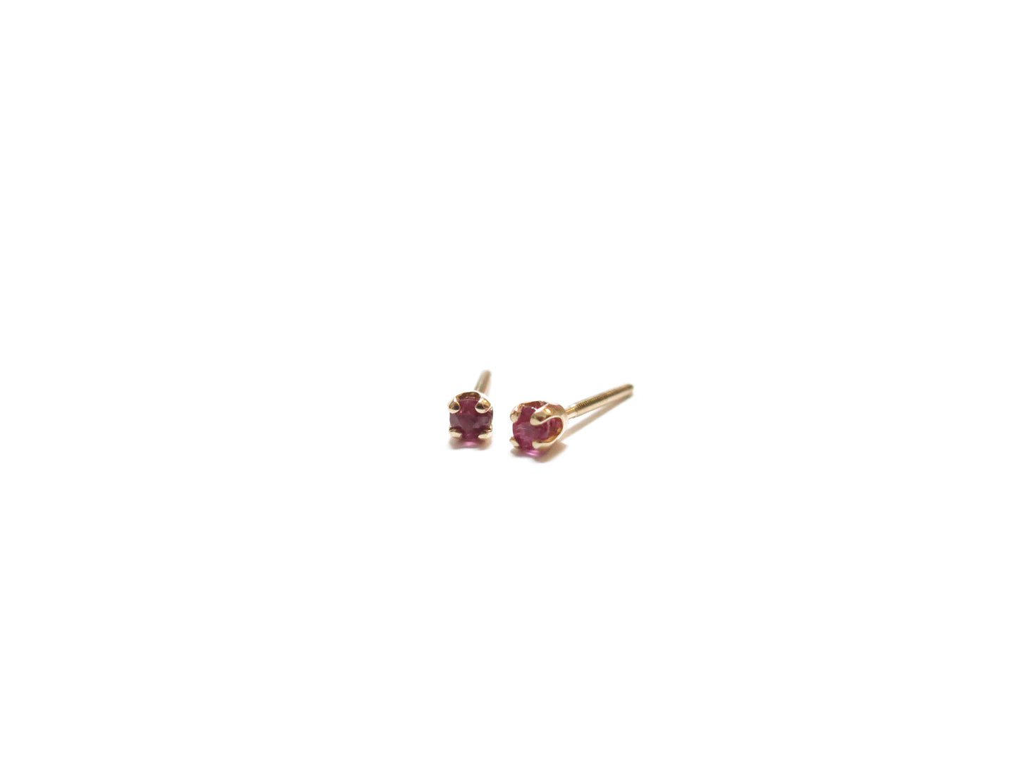 14K MINI RUBY STUDS