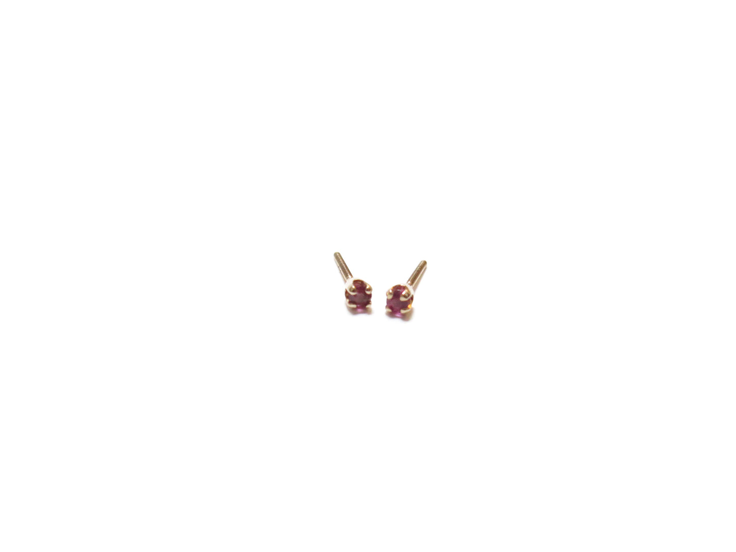 14K MINI RUBY STUDS