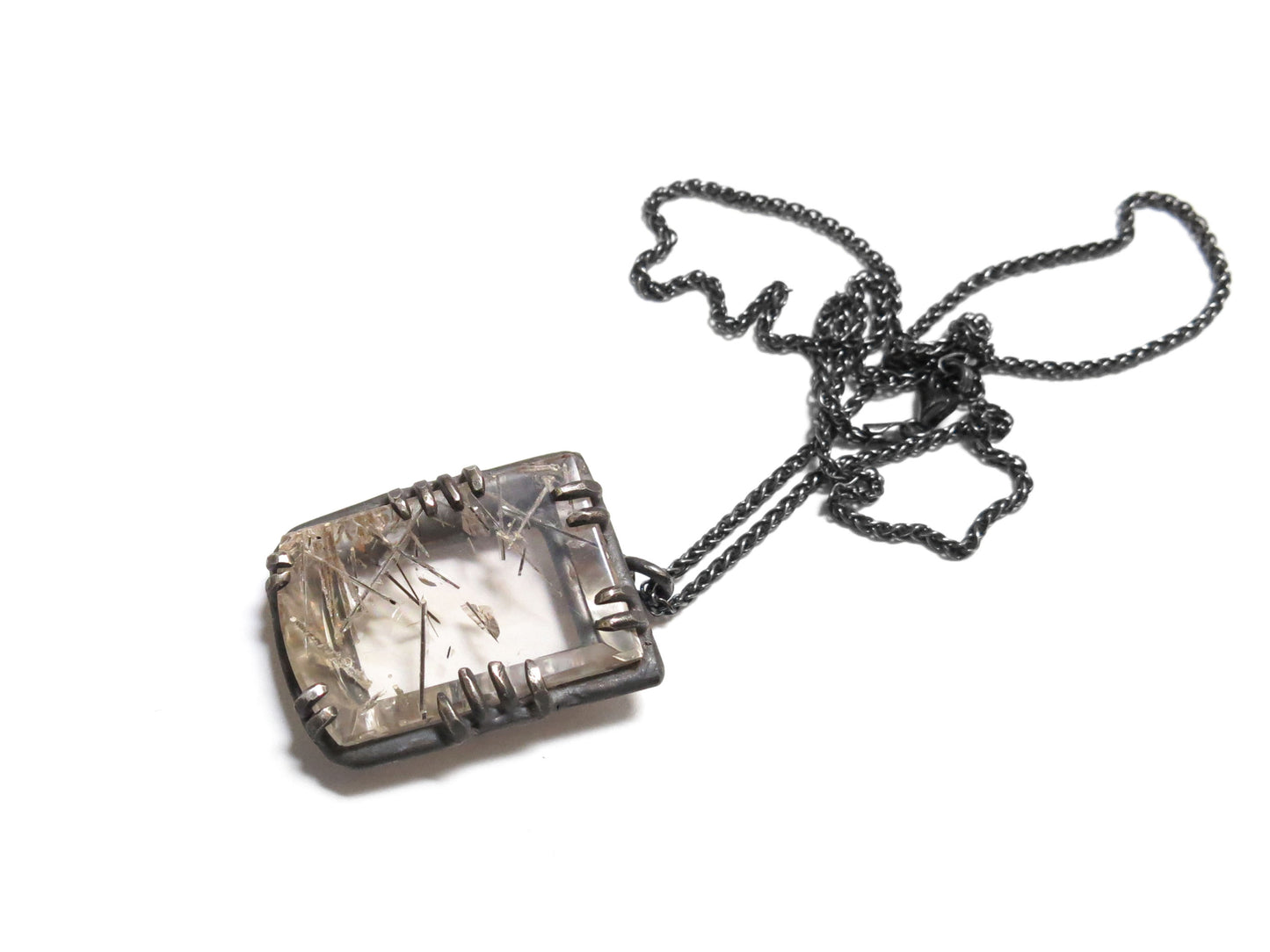 SILVER RUTILE PENDANT III