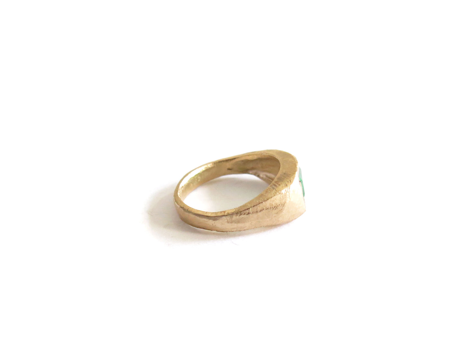 14K EMERALD + DIAMOND RING