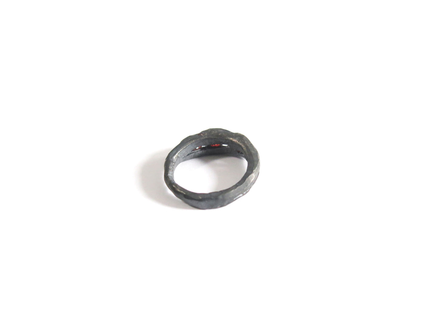 GARNET RING - SILVER