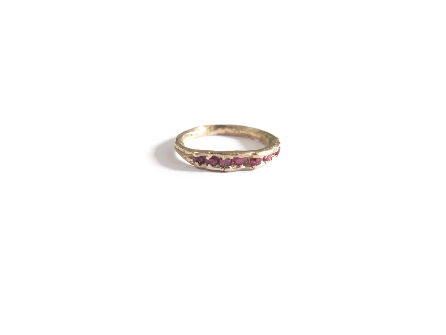 14K EIGHT RUBIES RING