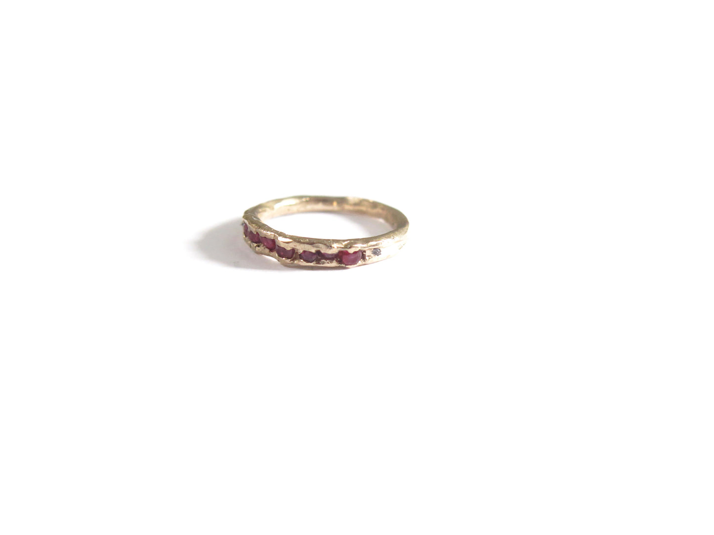 14K EIGHT RUBIES RING