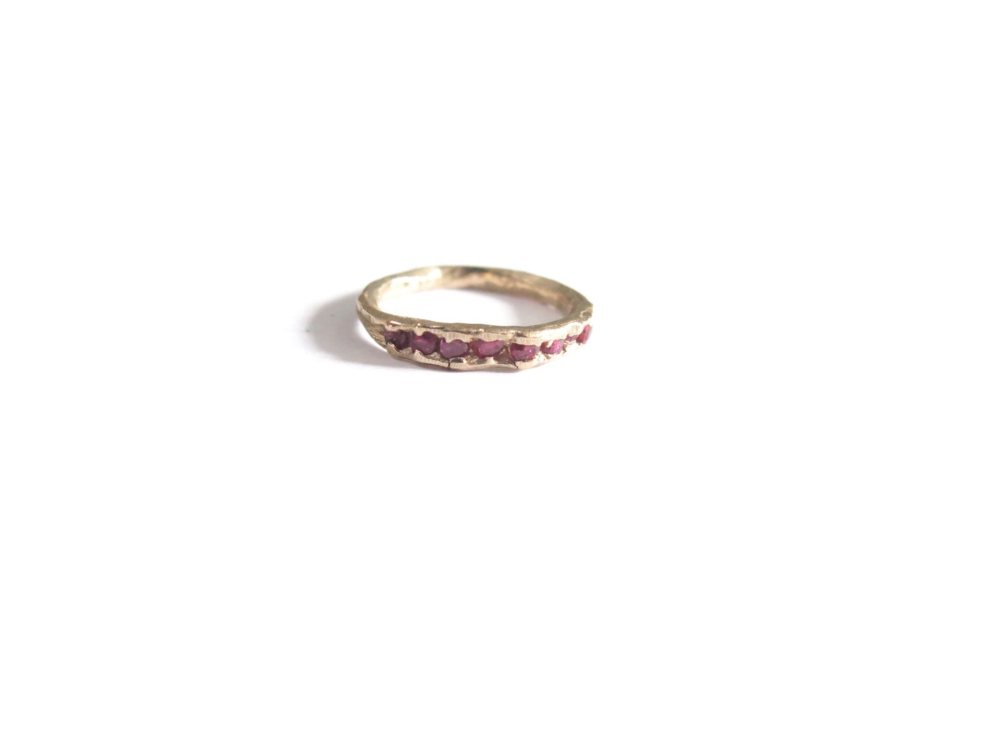 14K EIGHT RUBIES RING