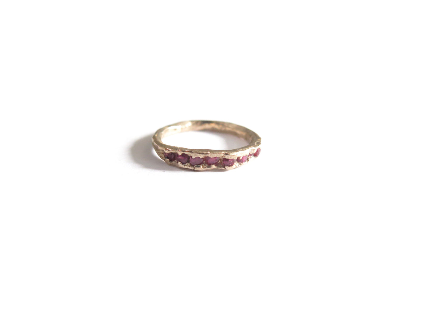 14K EIGHT RUBIES RING