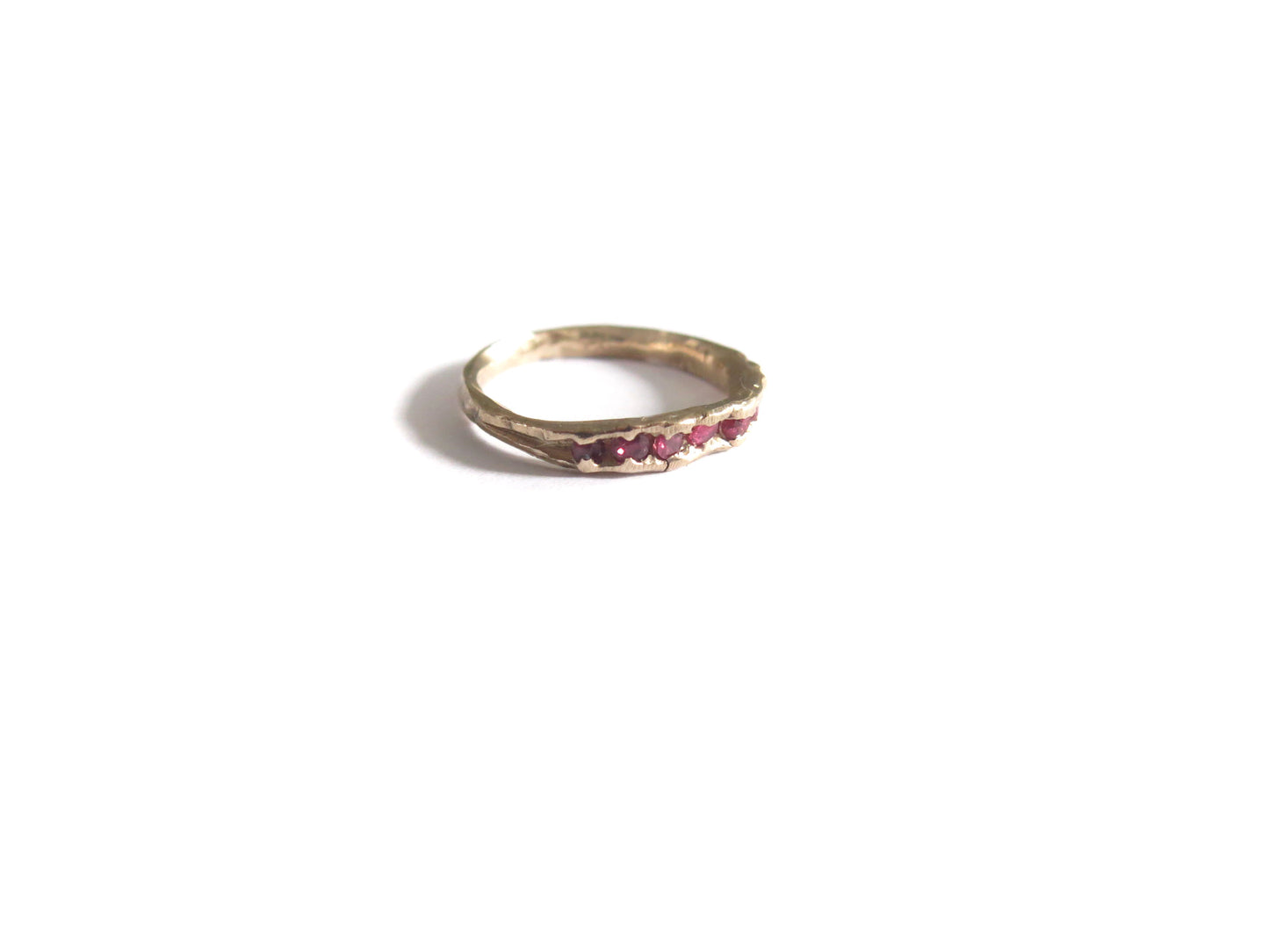 14K EIGHT RUBIES RING