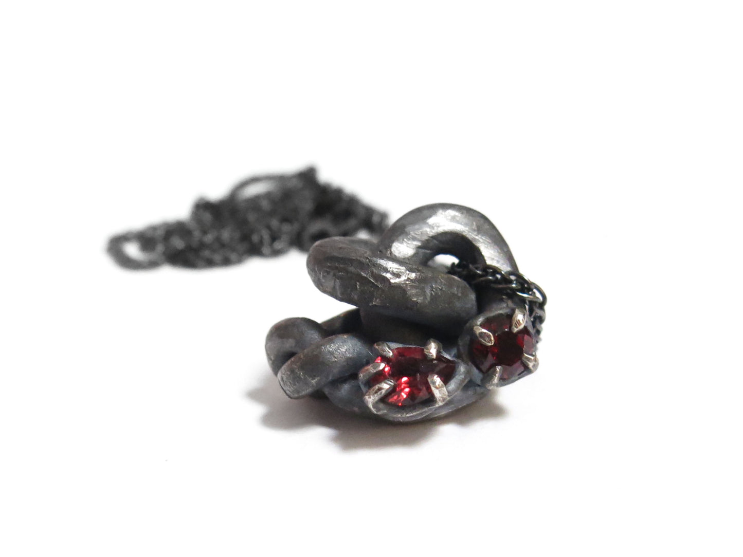 TWO GARNETS BIG KNOT