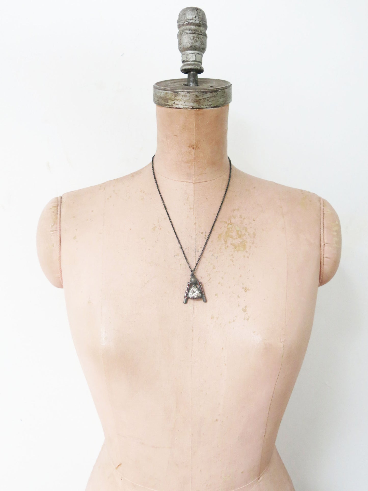 SMOKEY QUARTZ + GARNET PENDANT