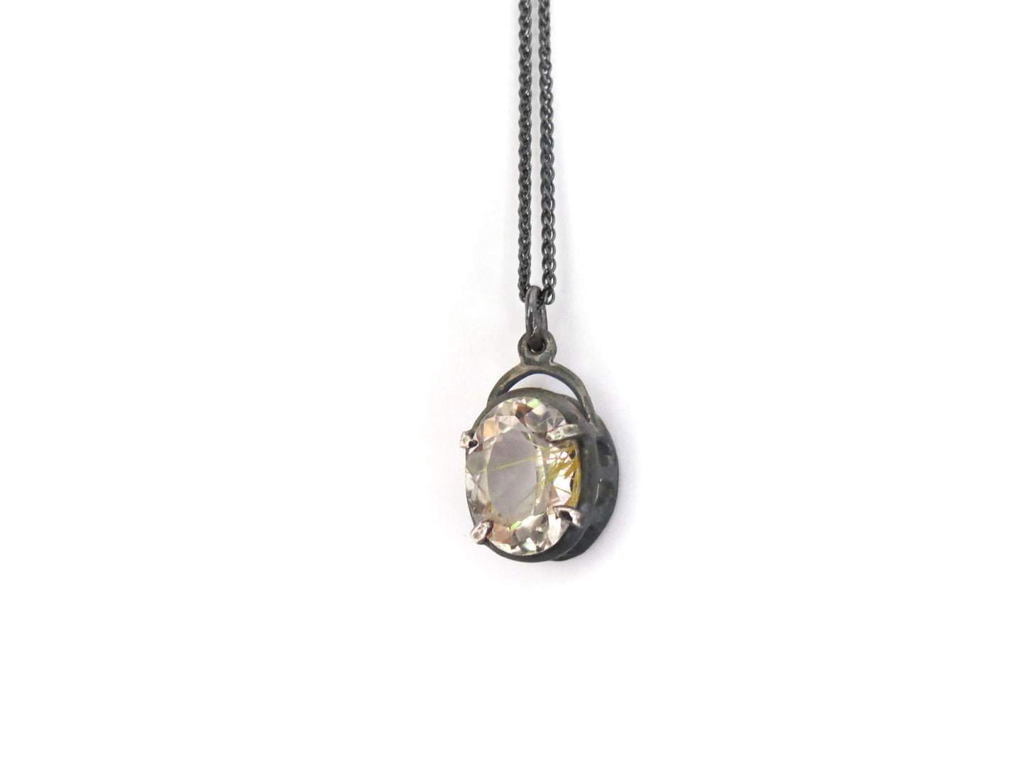 GOLDEN RUTILE FACETED OVAL