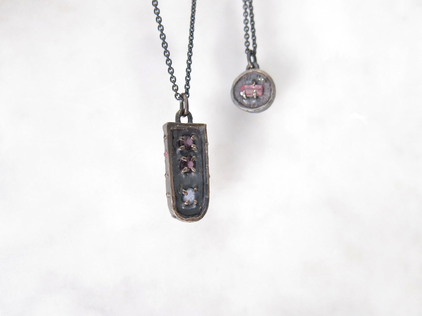 AMETHYST, YOGO SAPPHIRE & PINK SAPPHIRES PENDANT