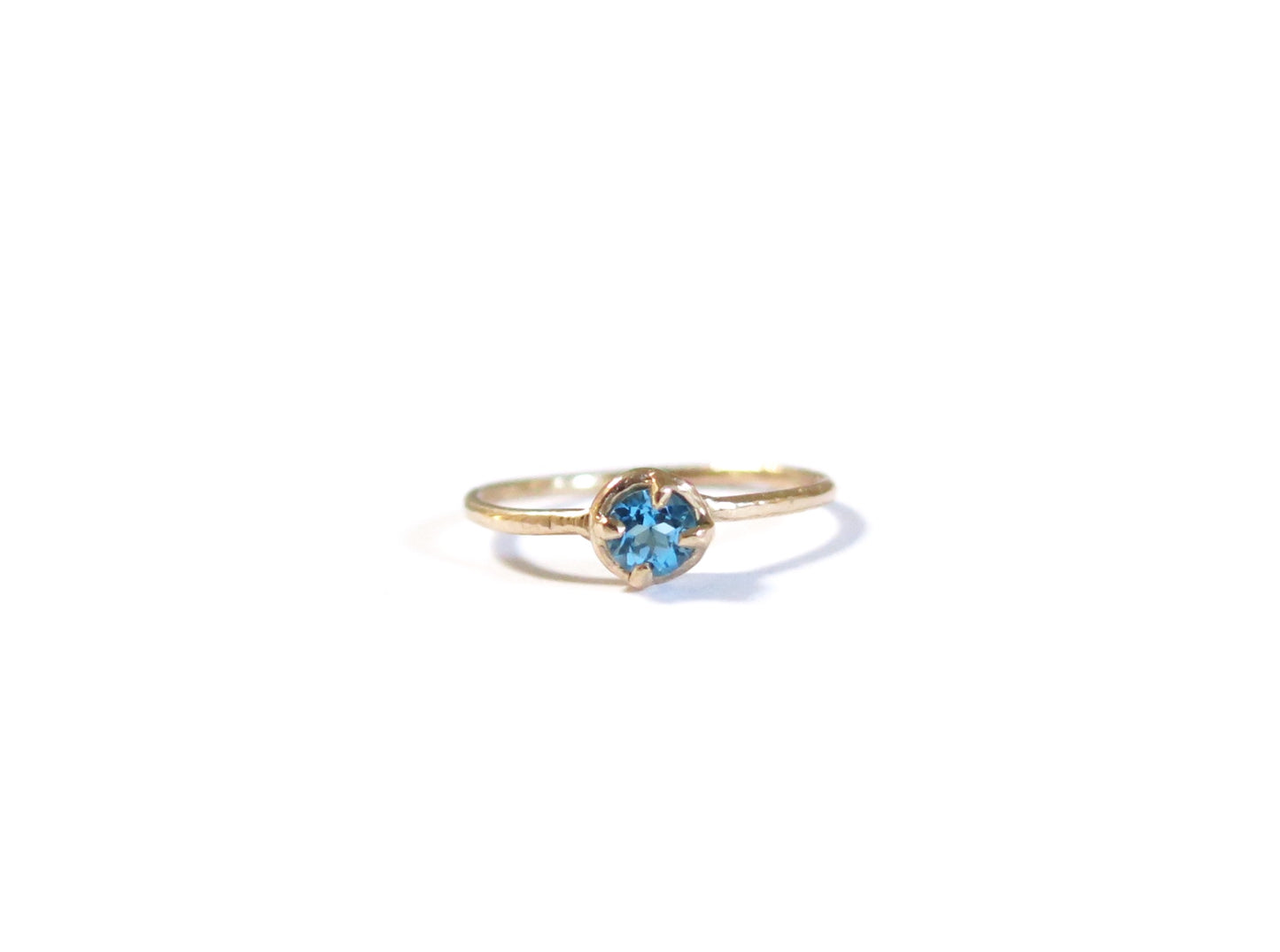 14K SWISS BLUE TOPAZ RING