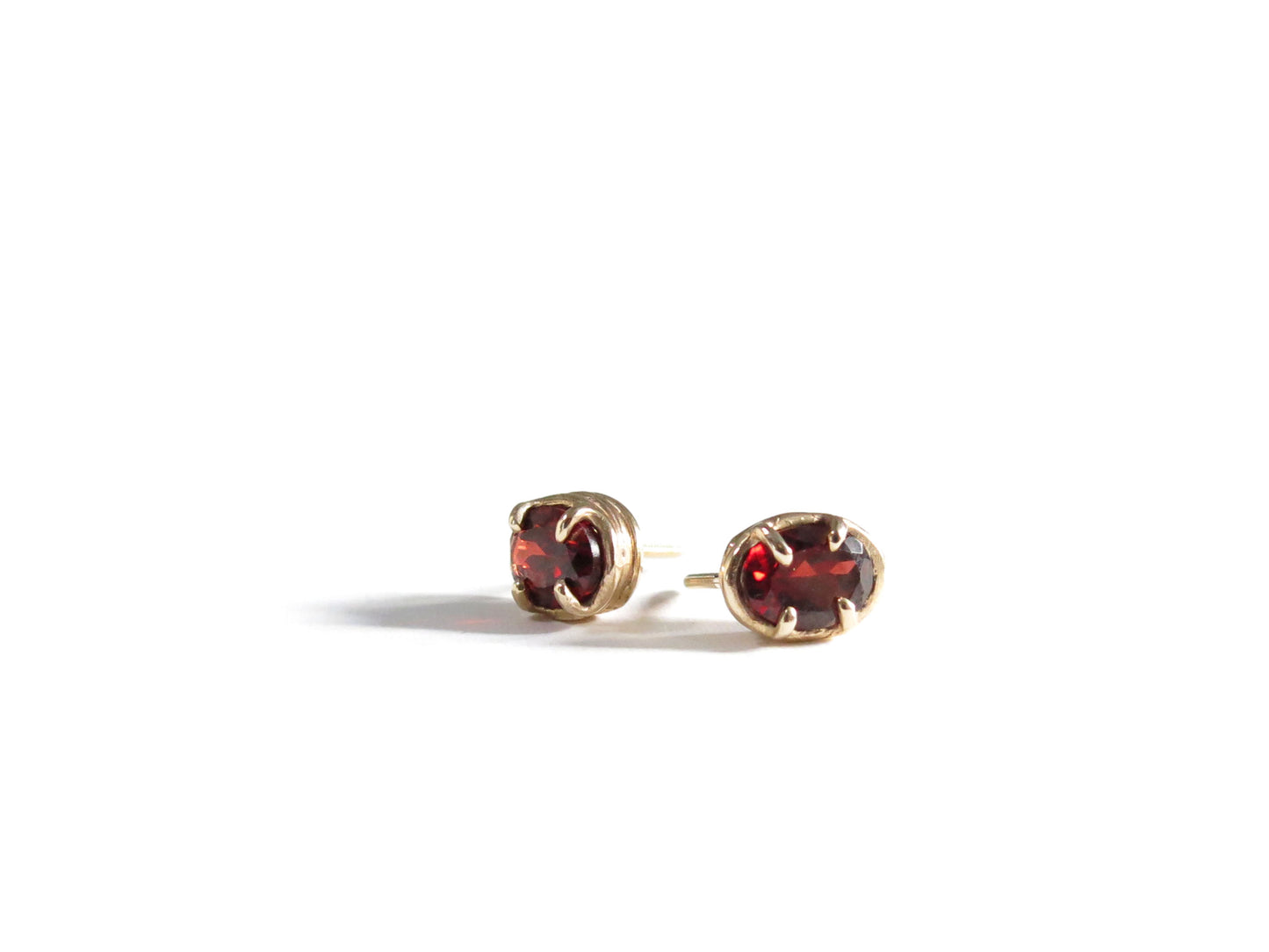 14K OVAL GARNETS