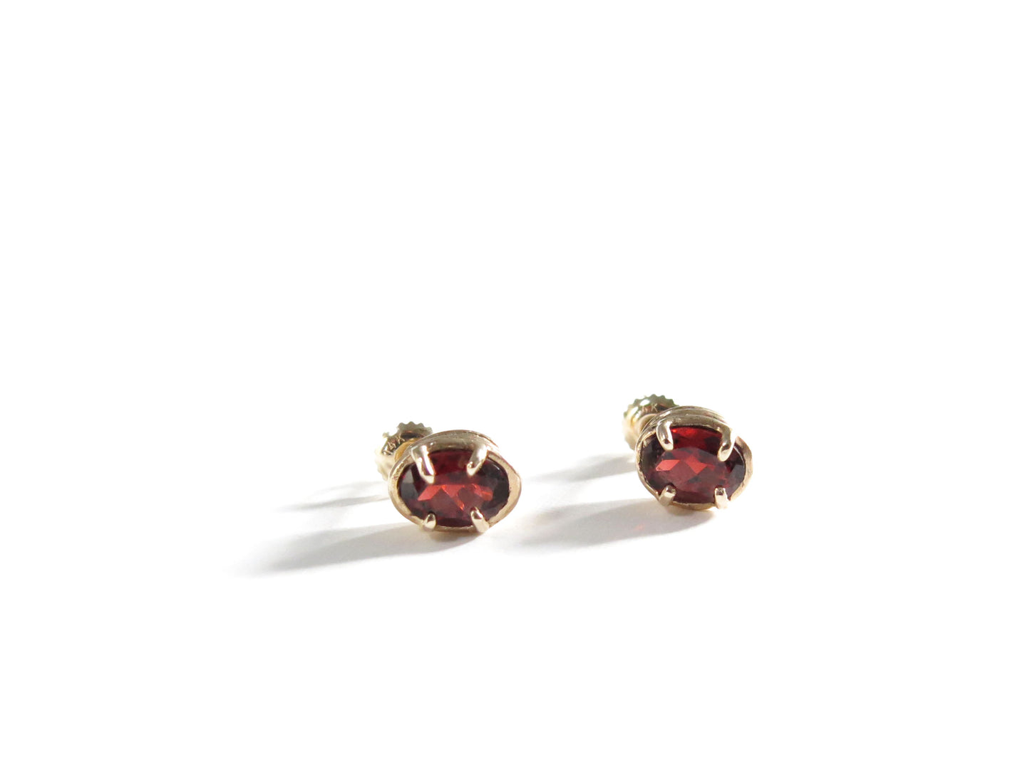 14K OVAL GARNETS