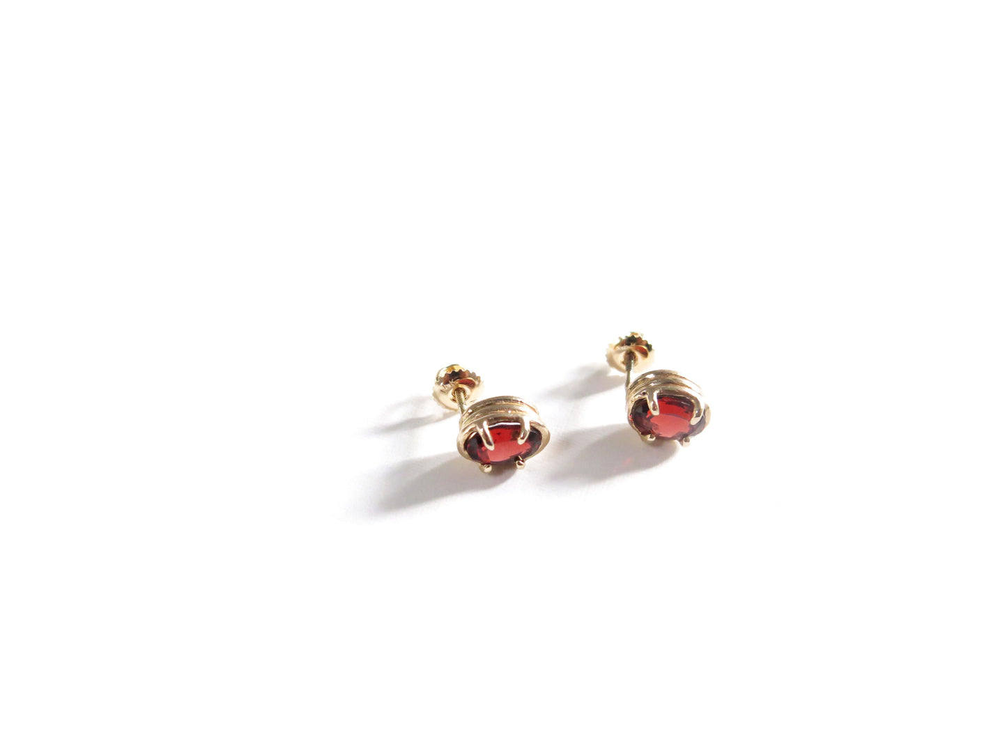 14K OVAL GARNETS
