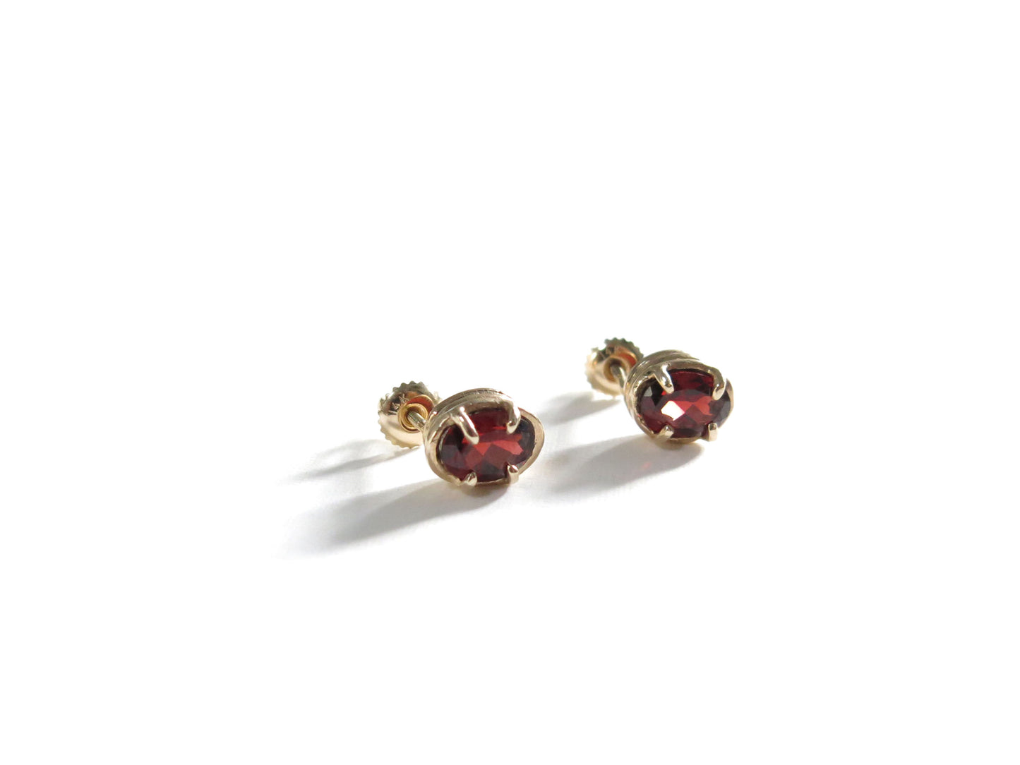 14K OVAL GARNETS