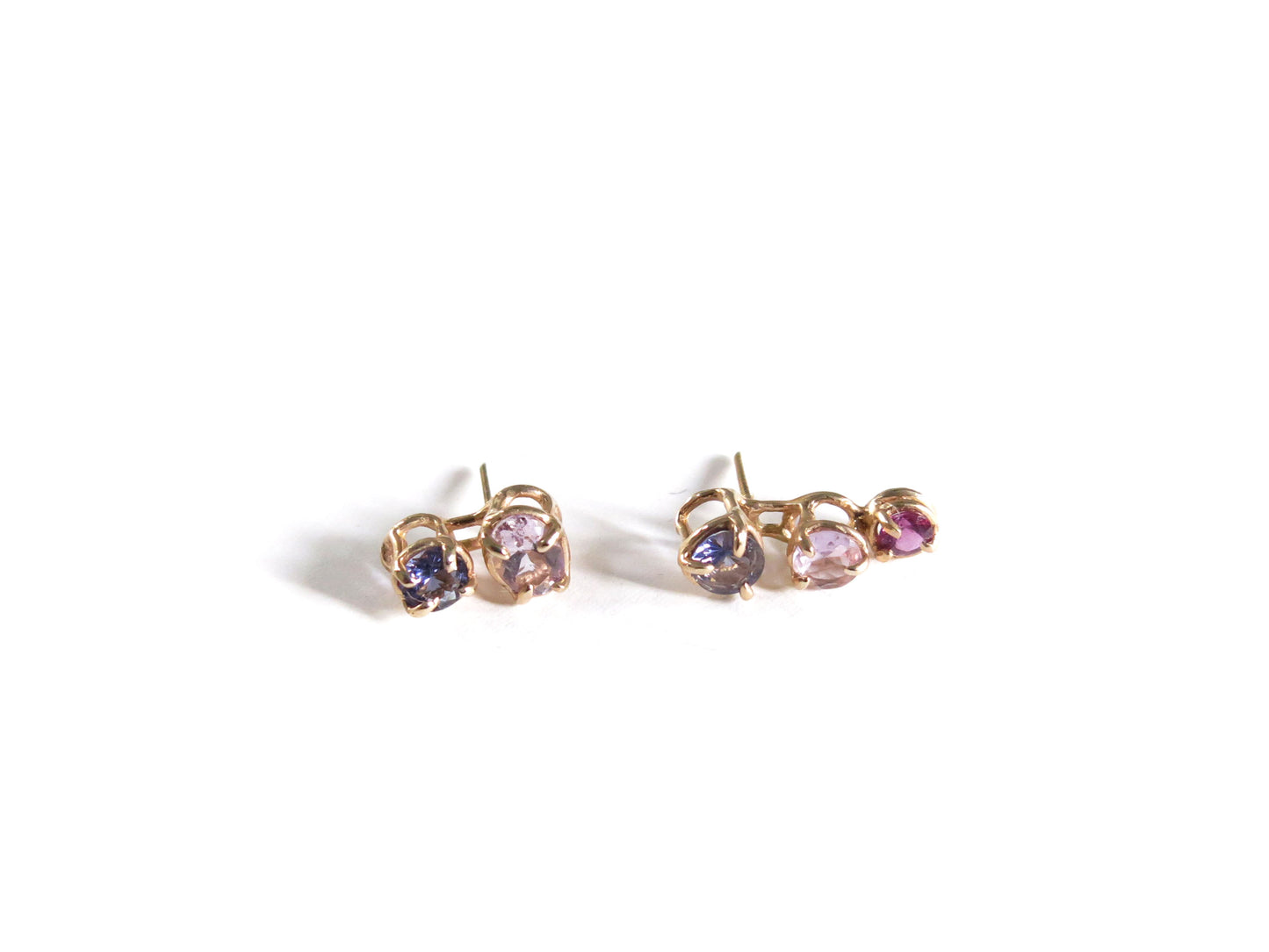 14K IOLITES + AMETHYSTS + GARNET