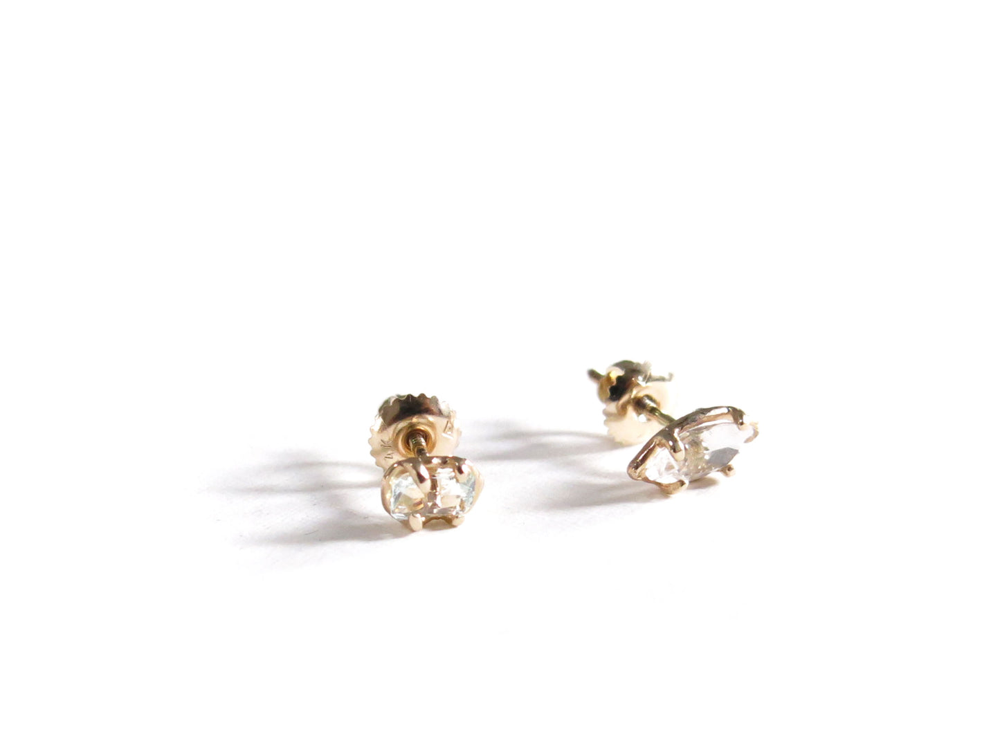 14K MINI QUARTZ + MINI AQUAMARINE