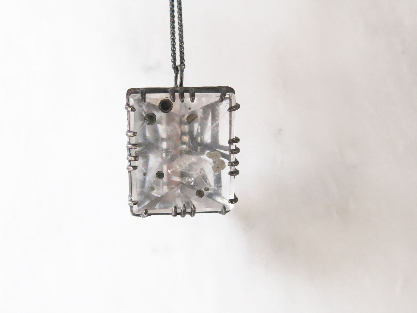 VERY BIG PYRITE QUARTZ KNOT PENDANT