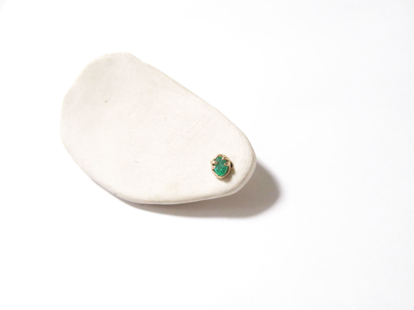 14K EMERALD + ANDALUSITE EARRINGS