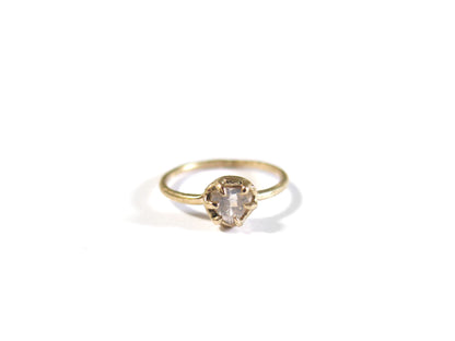 14K ROSE QUARTZ RING