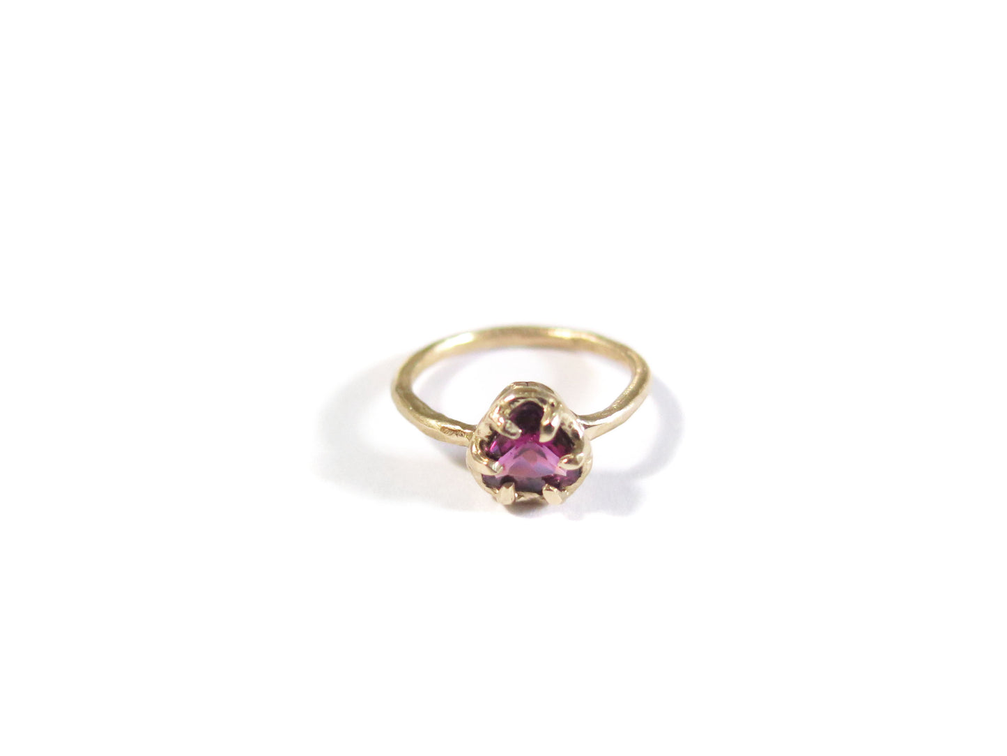 14K RHODOLITE GARNET RING