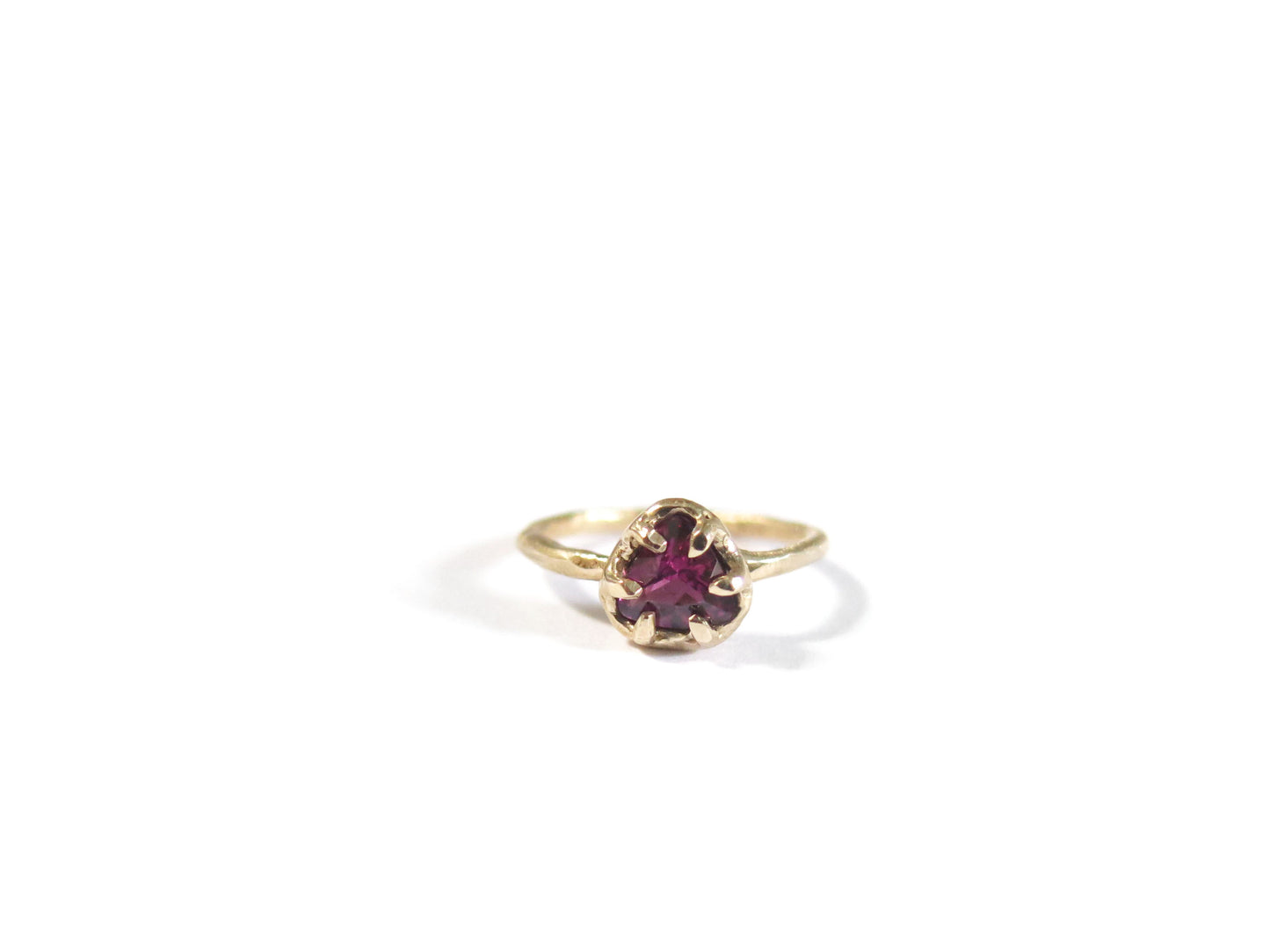 14K RHODOLITE GARNET RING