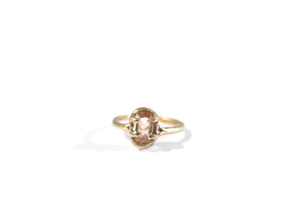 14K HESSONITE RING