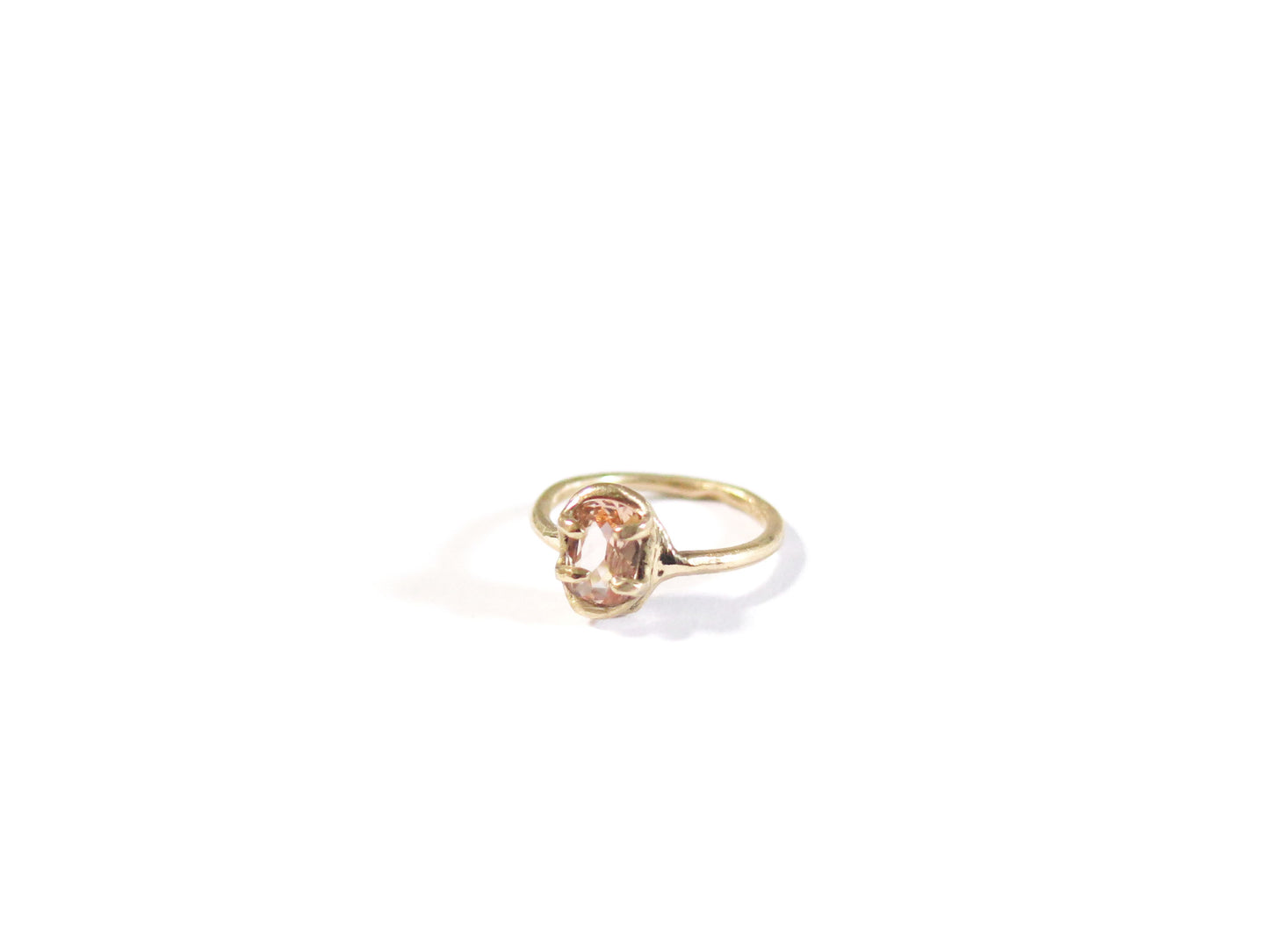 14K HESSONITE RING