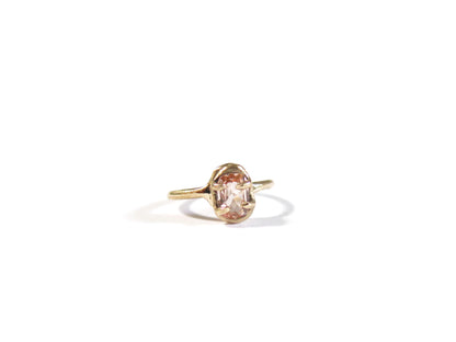 14K HESSONITE RING