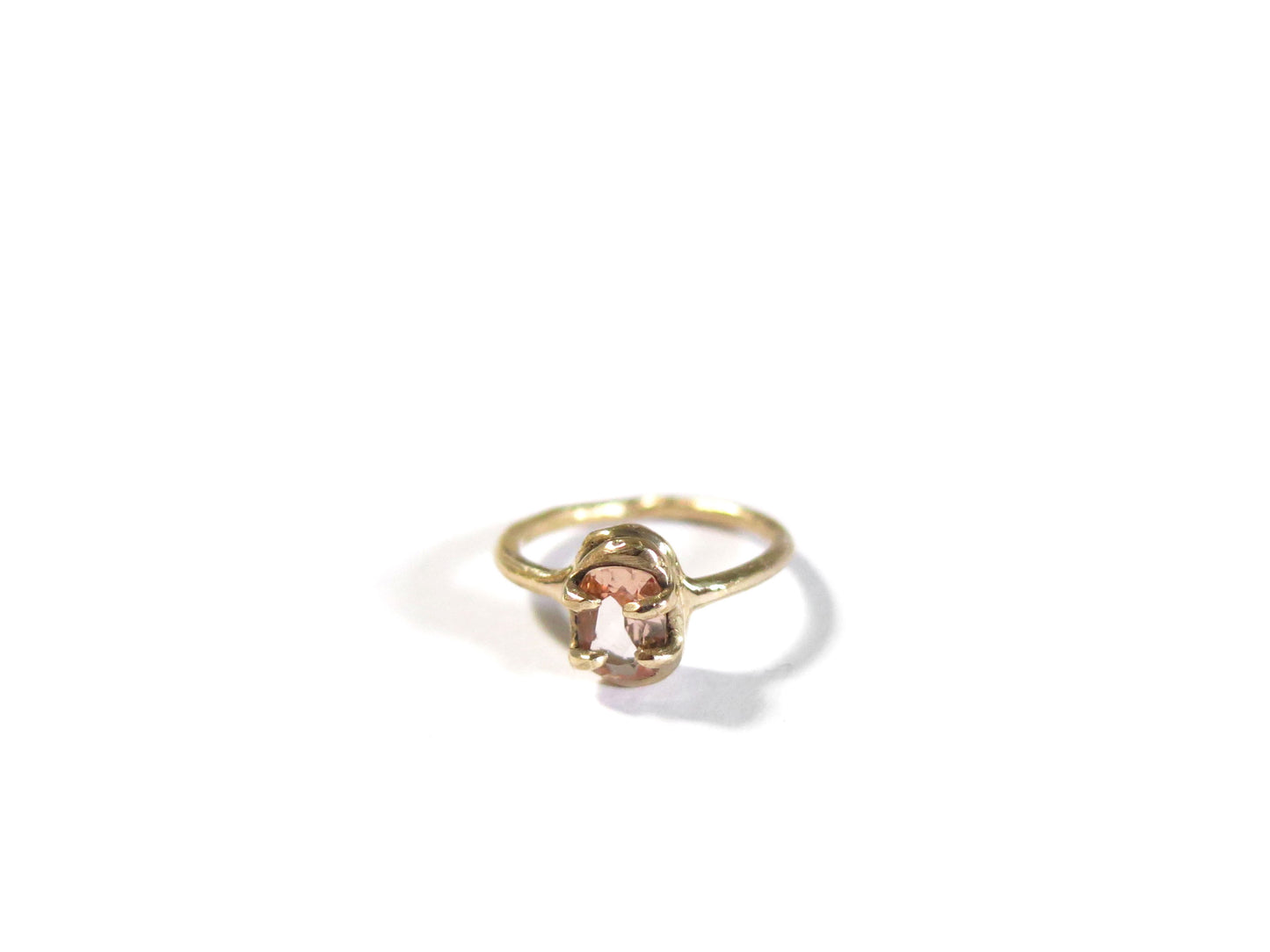 14K HESSONITE RING