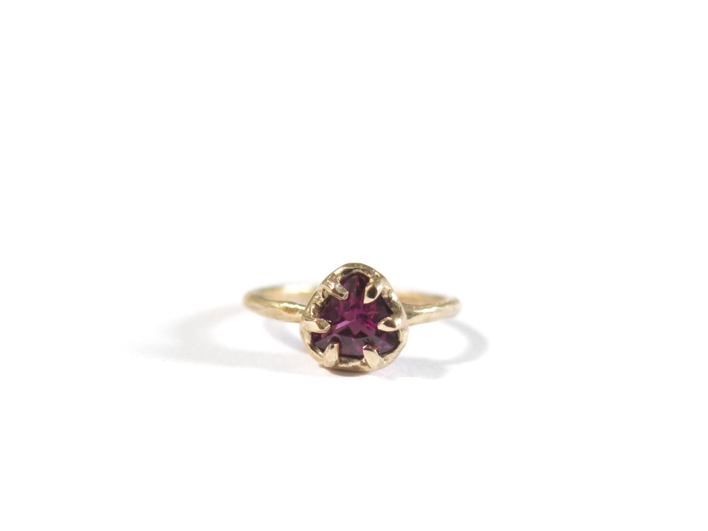 14K RHODOLITE GARNET RING