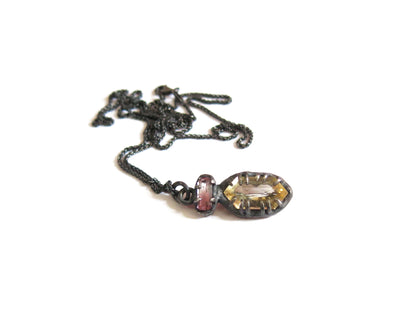 CITRINE & PINK TOURMALINE PENDANT