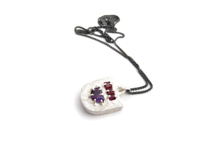 AMETHYST + GARNET PENDANT