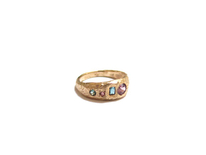 14K SPINEL TOURMALINE TOURMALINE & TOURMALINE RING