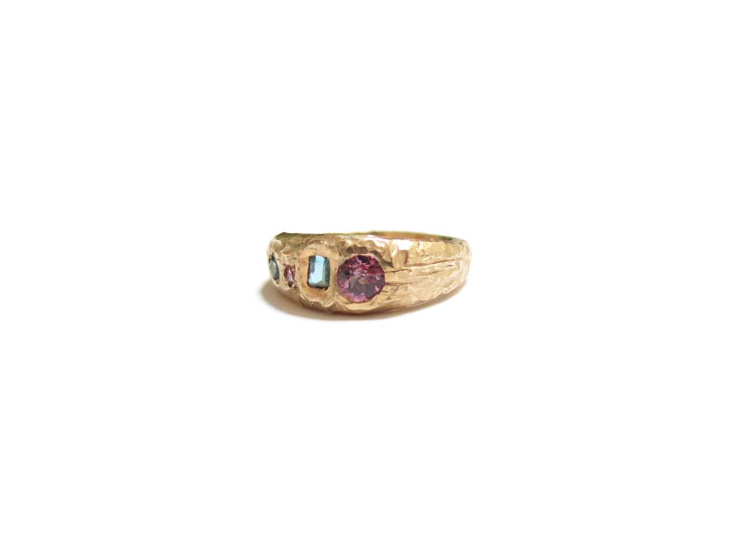 14K SPINEL TOURMALINE TOURMALINE & TOURMALINE RING