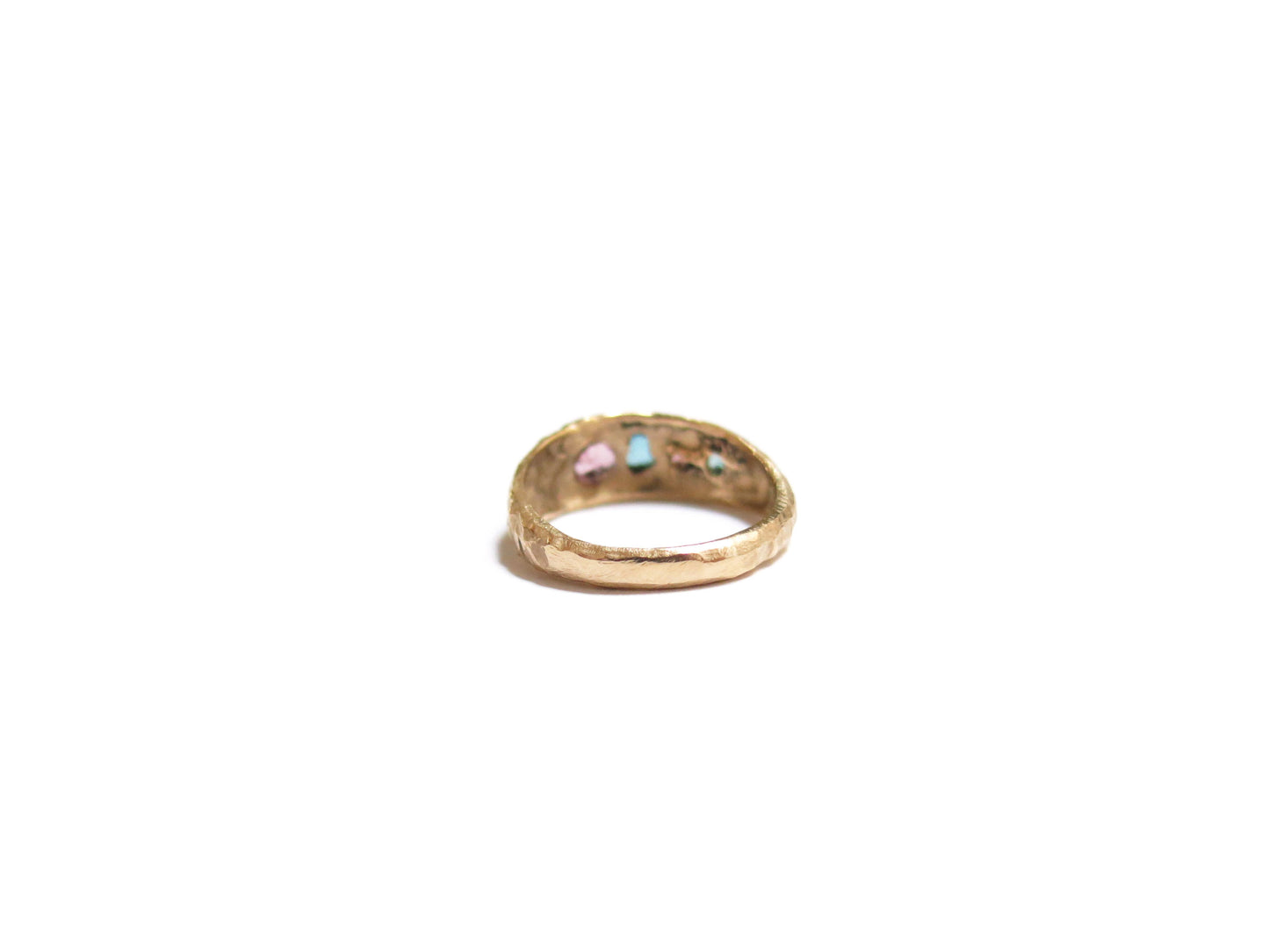 14K SPINEL TOURMALINE TOURMALINE & TOURMALINE RING