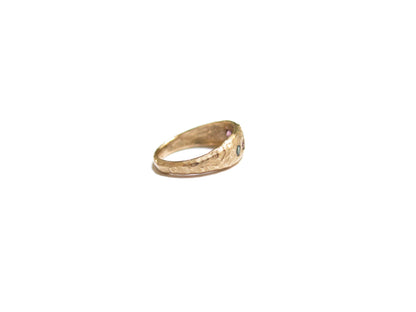 14K SPINEL TOURMALINE TOURMALINE & TOURMALINE RING