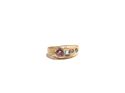 14K SPINEL TOURMALINE TOURMALINE & TOURMALINE RING