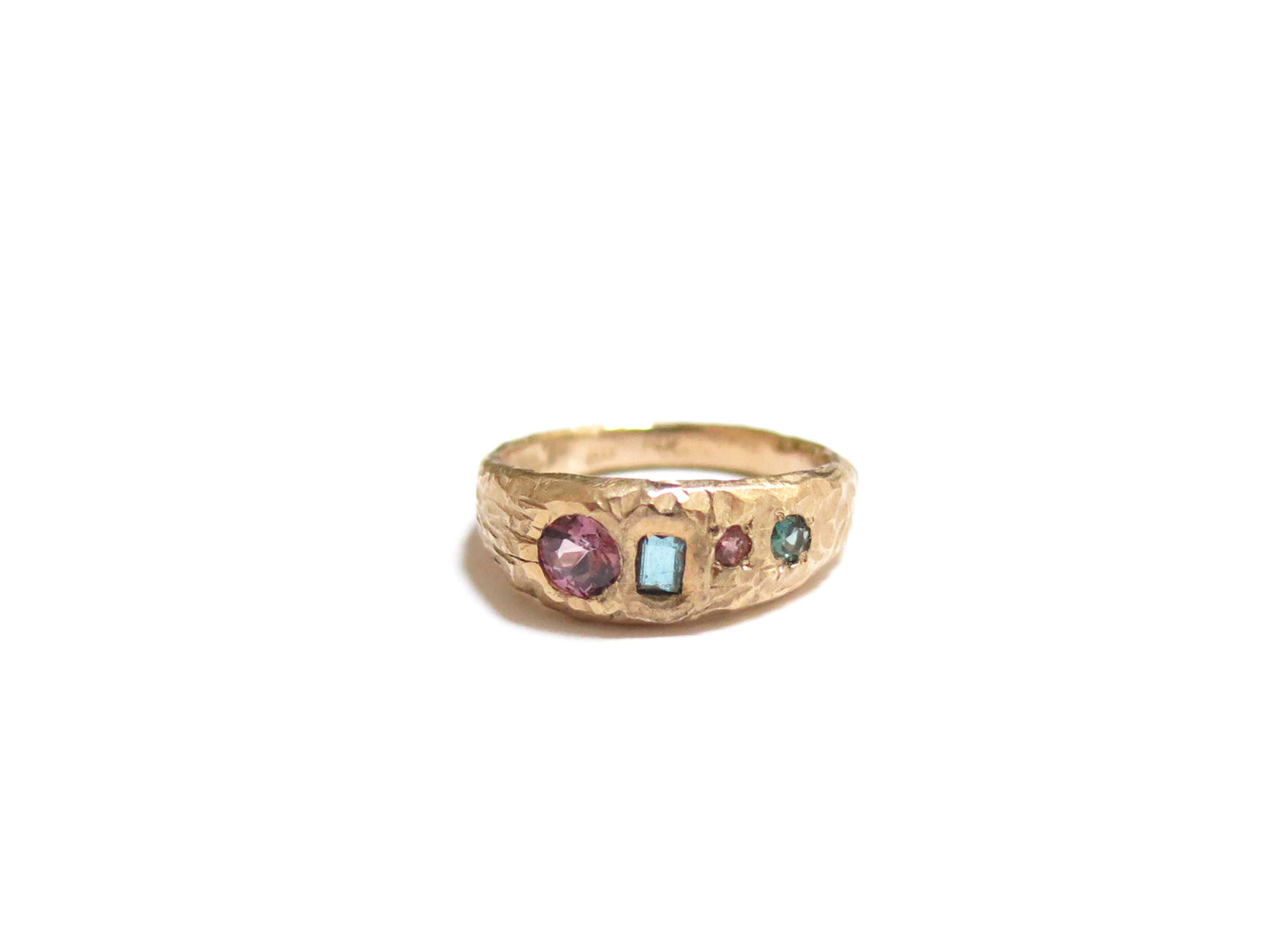 14K SPINEL TOURMALINE TOURMALINE & TOURMALINE RING