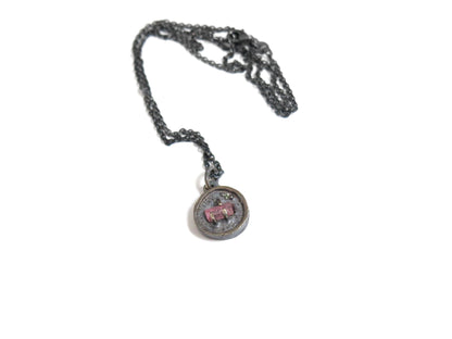 PINK TOURMALINE & MINT SAPPHIRE PENDANT